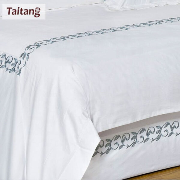 Embroidered bed sheet