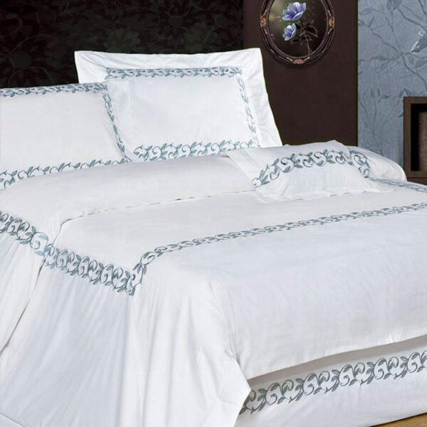 Embroidered bed sheet