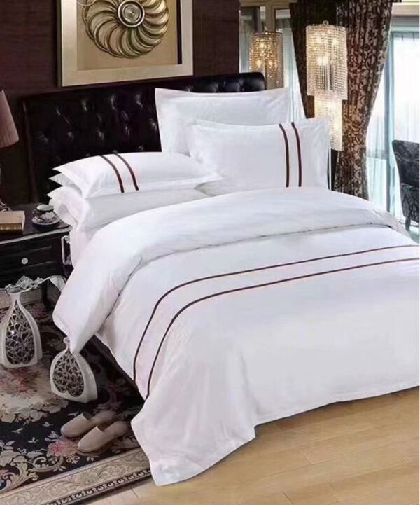 white bed sheet